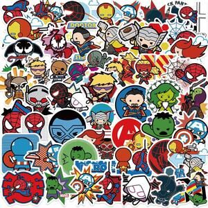 50 PC Marvel Superheros Spider-Man Iron Man Avenger Stickers Waterproof Vinyl